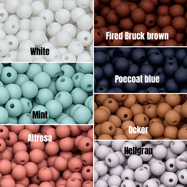 Acryl Perlen Armband mit Herz goldfarben