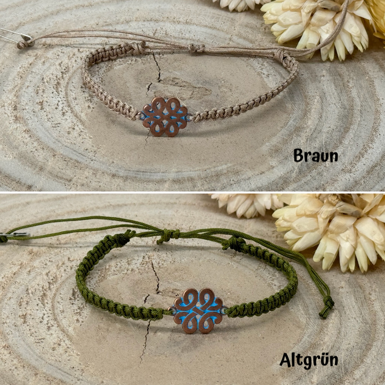 Freundschaftsarmband Makramee Schmuck Armband Ornament farbig silberfarben
