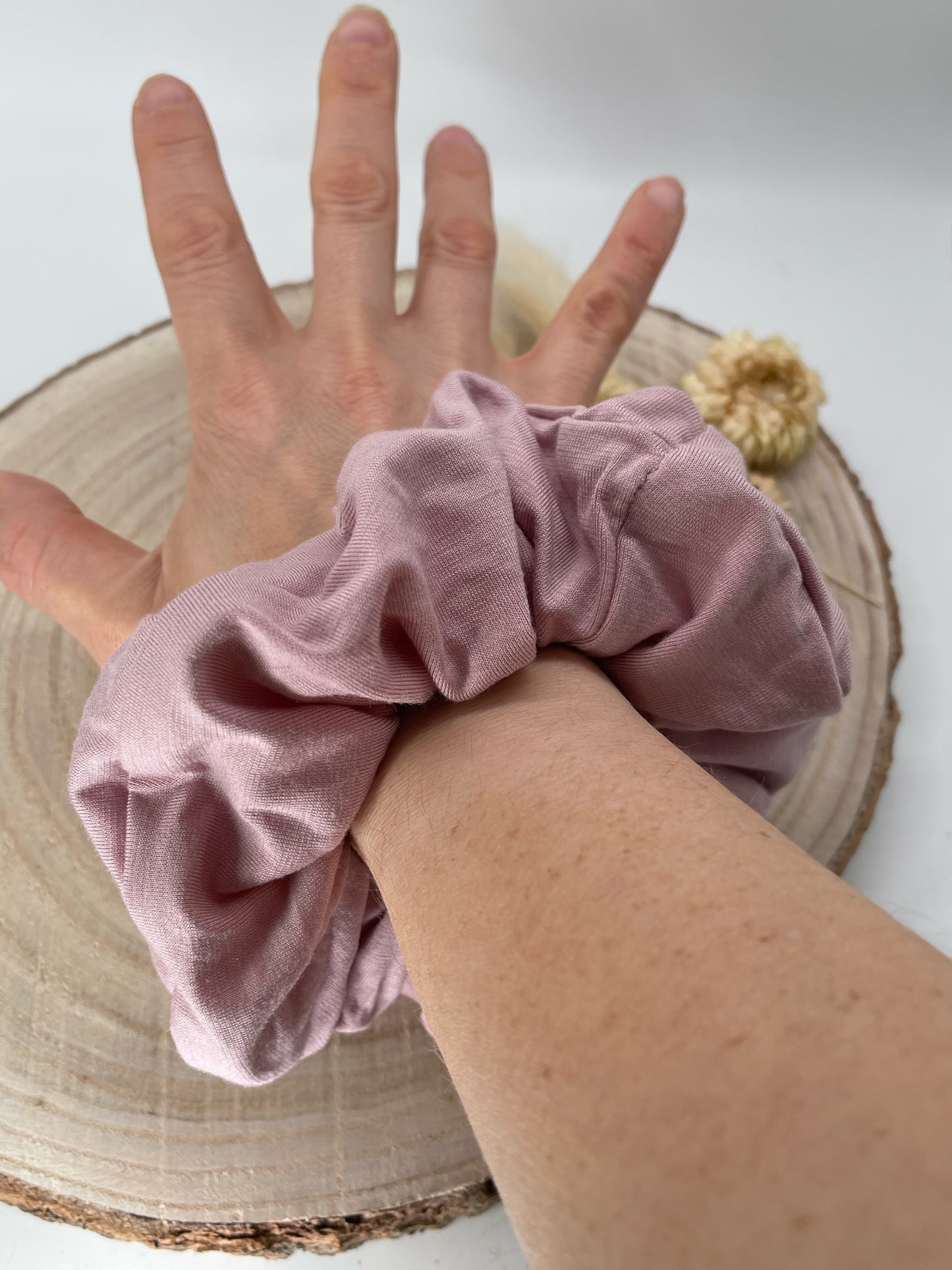 Modal Scrunchie Haargummi rosa Uni II