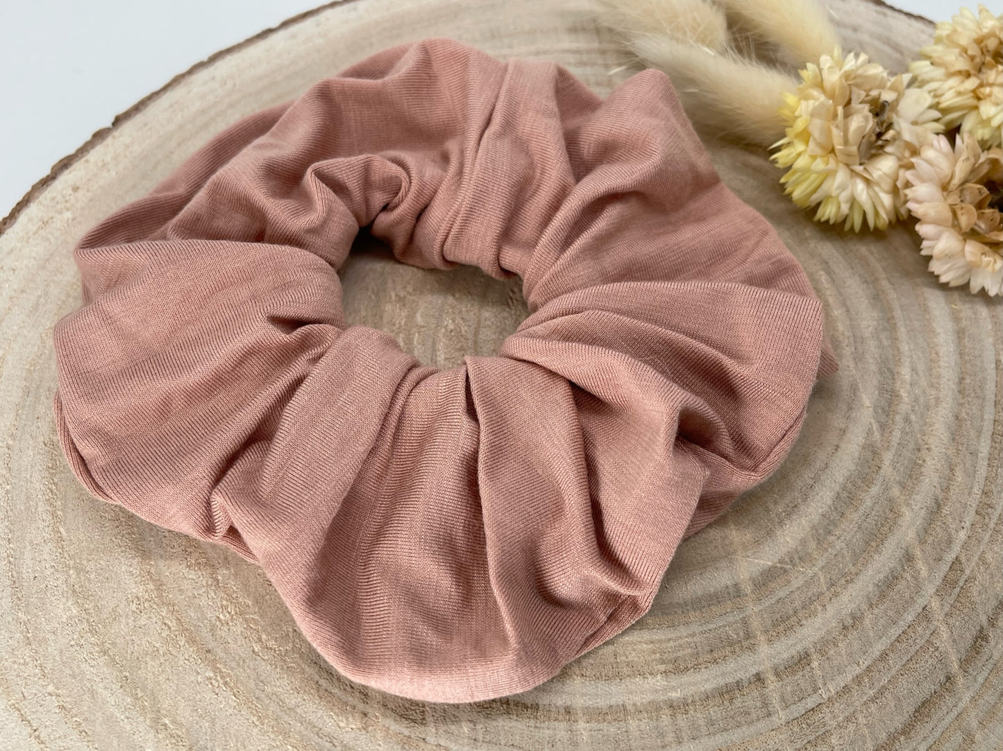 Jersey Scrunchie Haargummi rosa Uni III