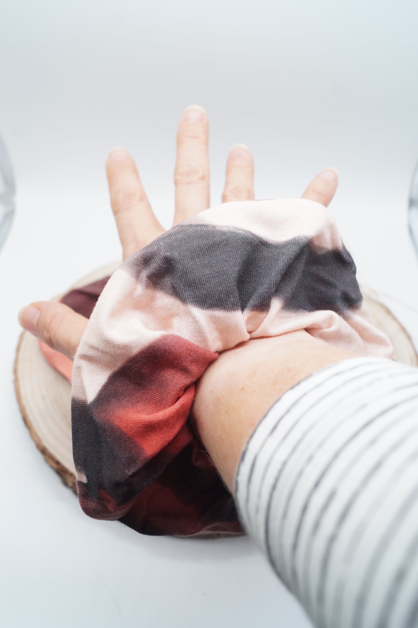 Modal Scrunchie Haargummi Batik rosa