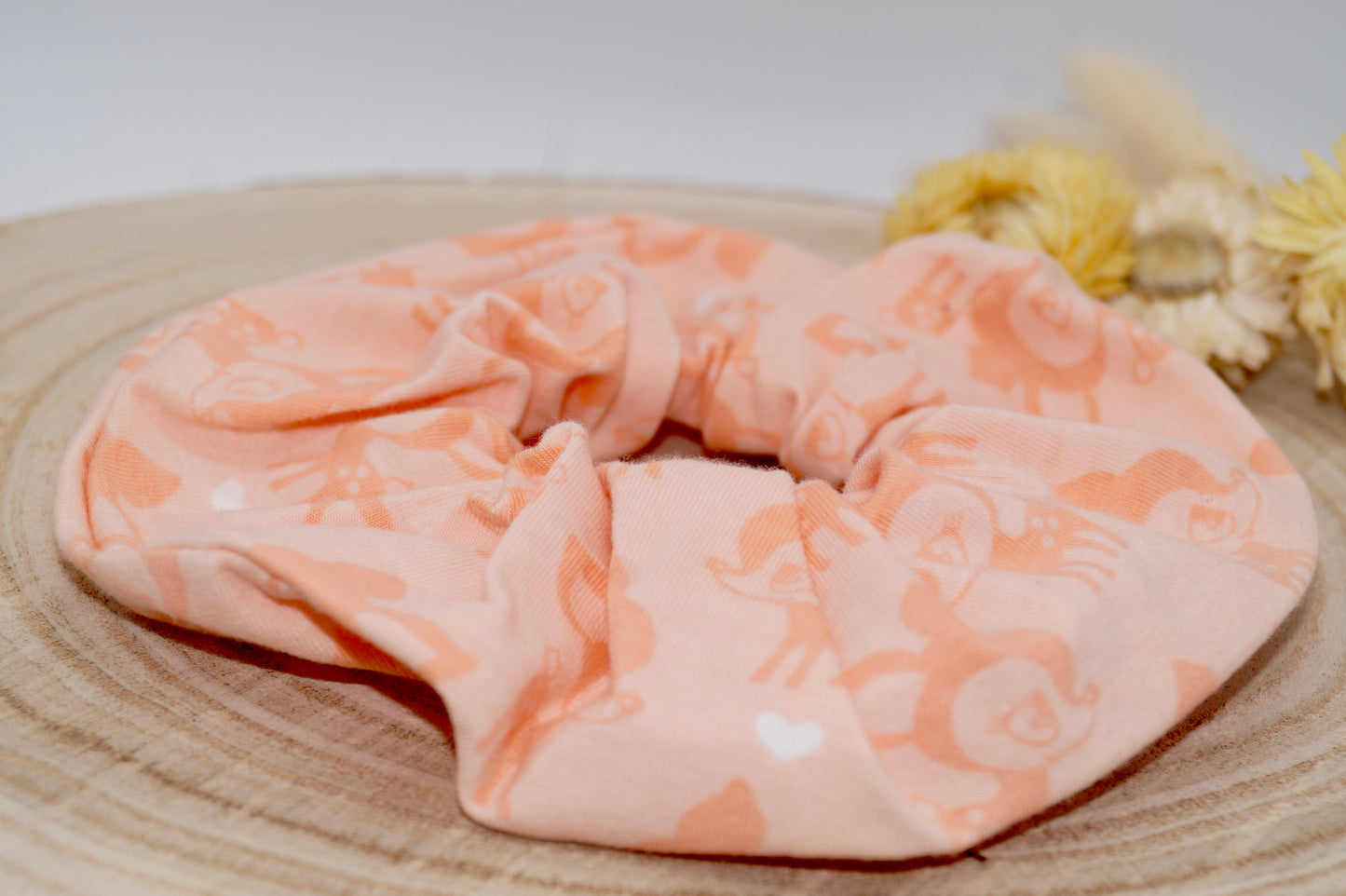 Scrunchie Haargummi Haarband Rehkitz Apricot rosa