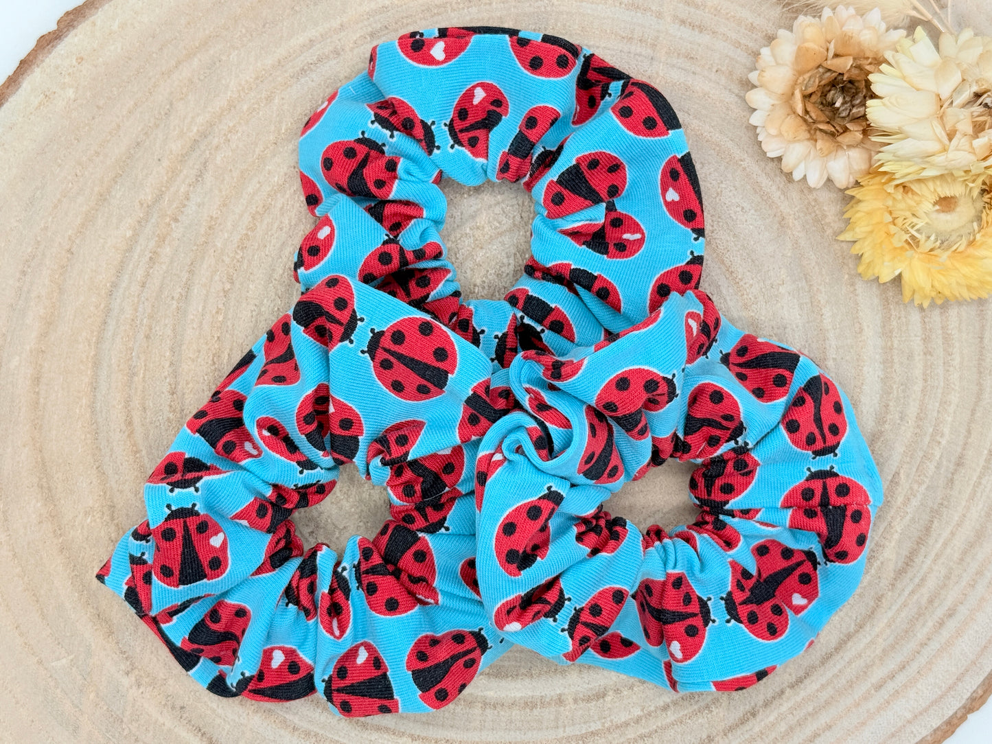 Jersey Scrunchie Haargummi Maikäfer blau