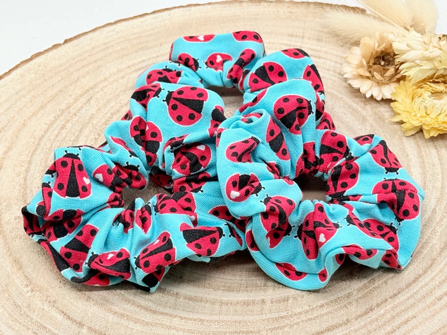 Jersey Scrunchie Haargummi Maikäfer blau