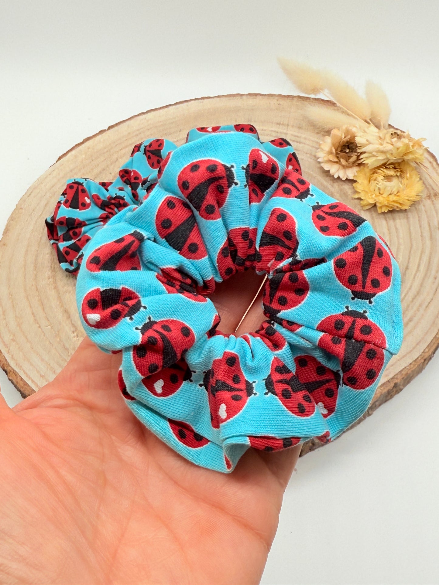 Jersey Scrunchie Haargummi Maikäfer blau
