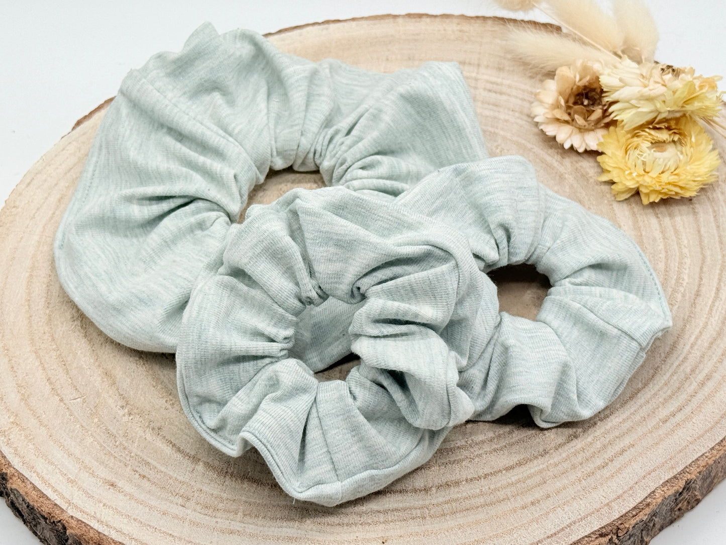 Jersey Scrunchie Haargummi blau meliert