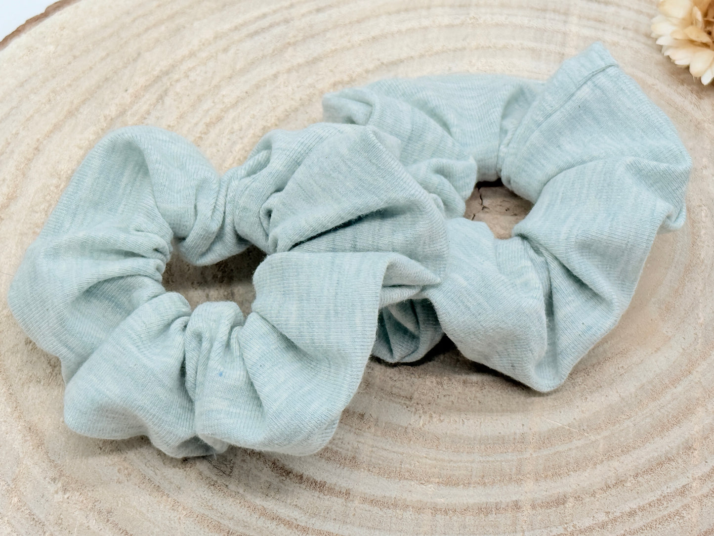 Jersey Scrunchie Haargummi blau meliert