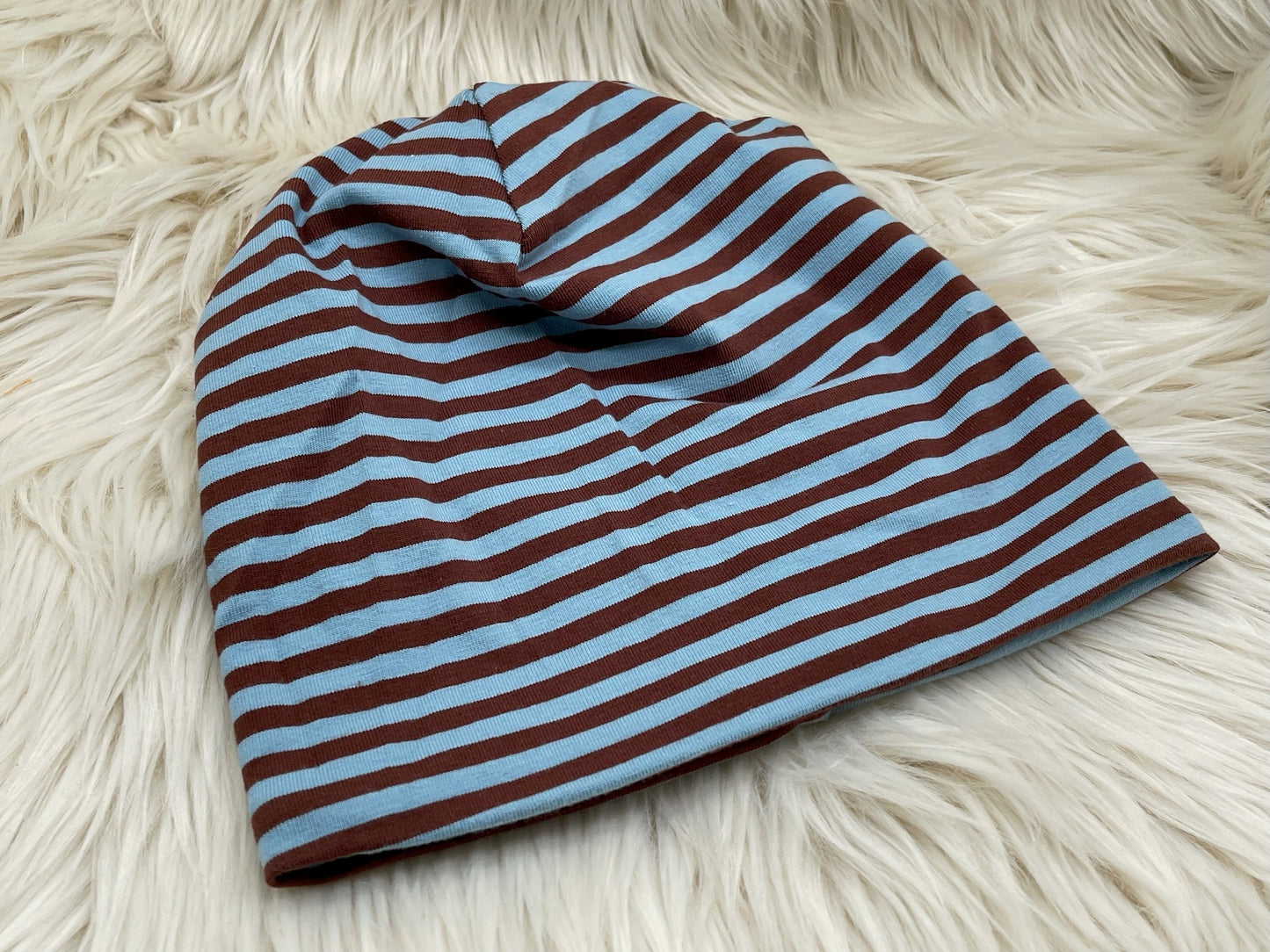 Wendebeanie Motorroller blau