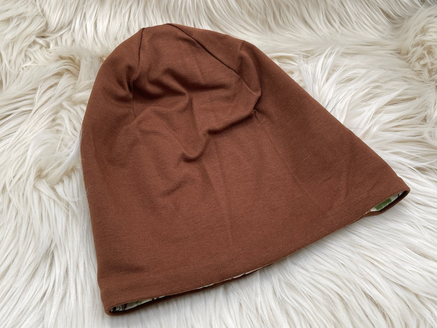 Wendebeanie Waschbär beige