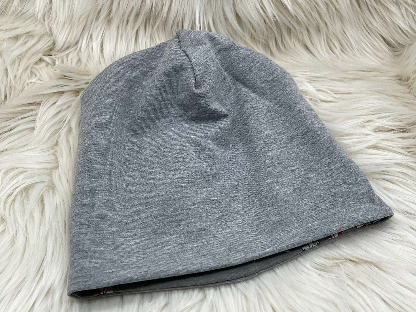 Wendebeanie Fusballspieler grau