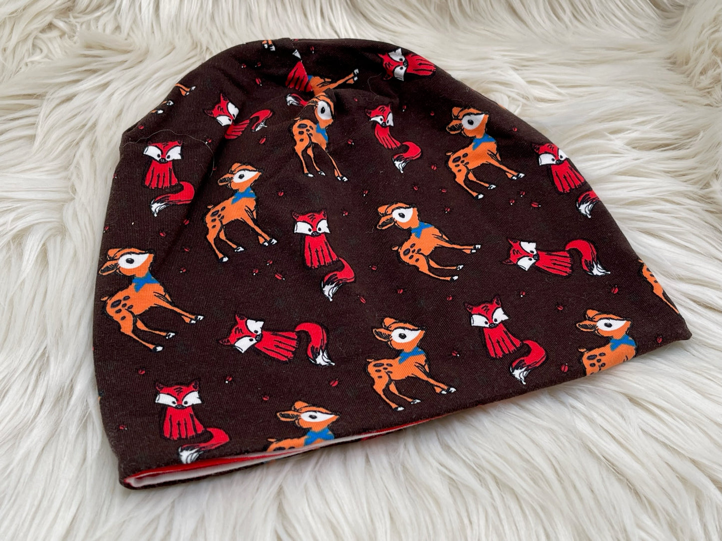 Wendebeanie Fuchs & Reh braun