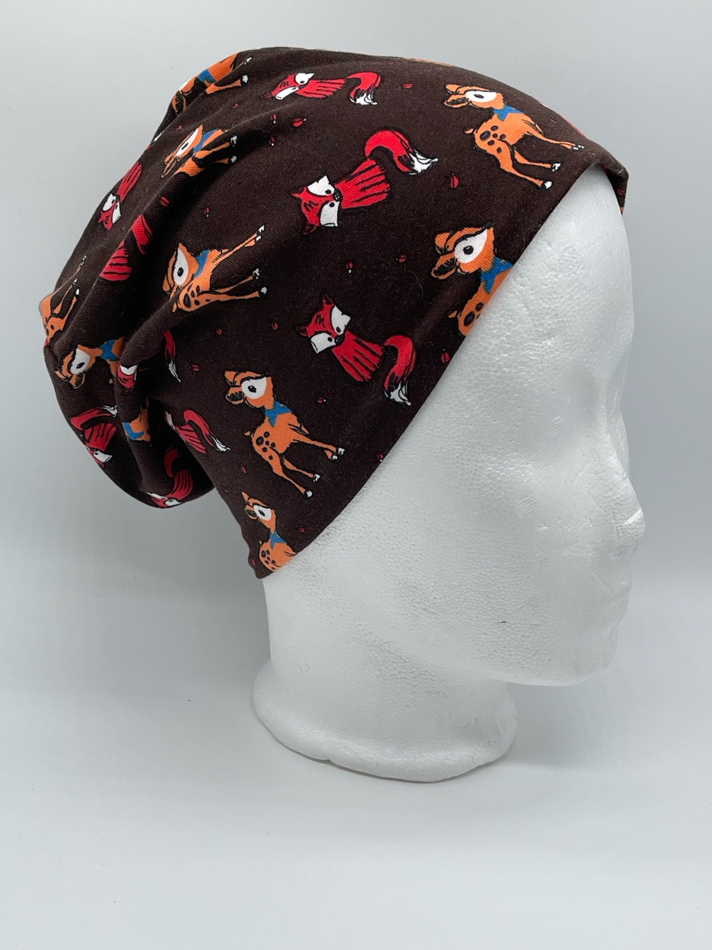 Wendebeanie Fuchs & Reh braun