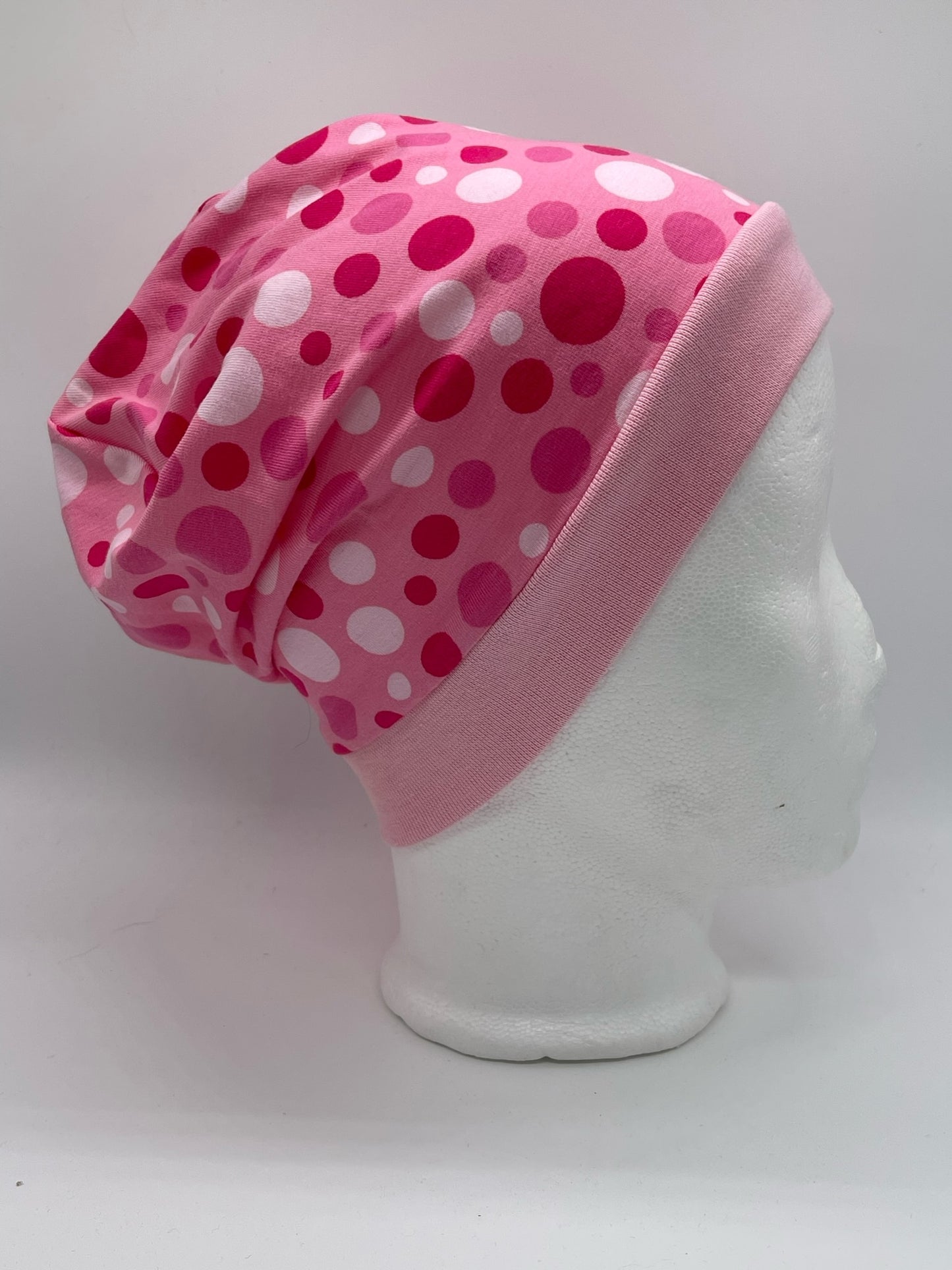Beanie Punkte rosa