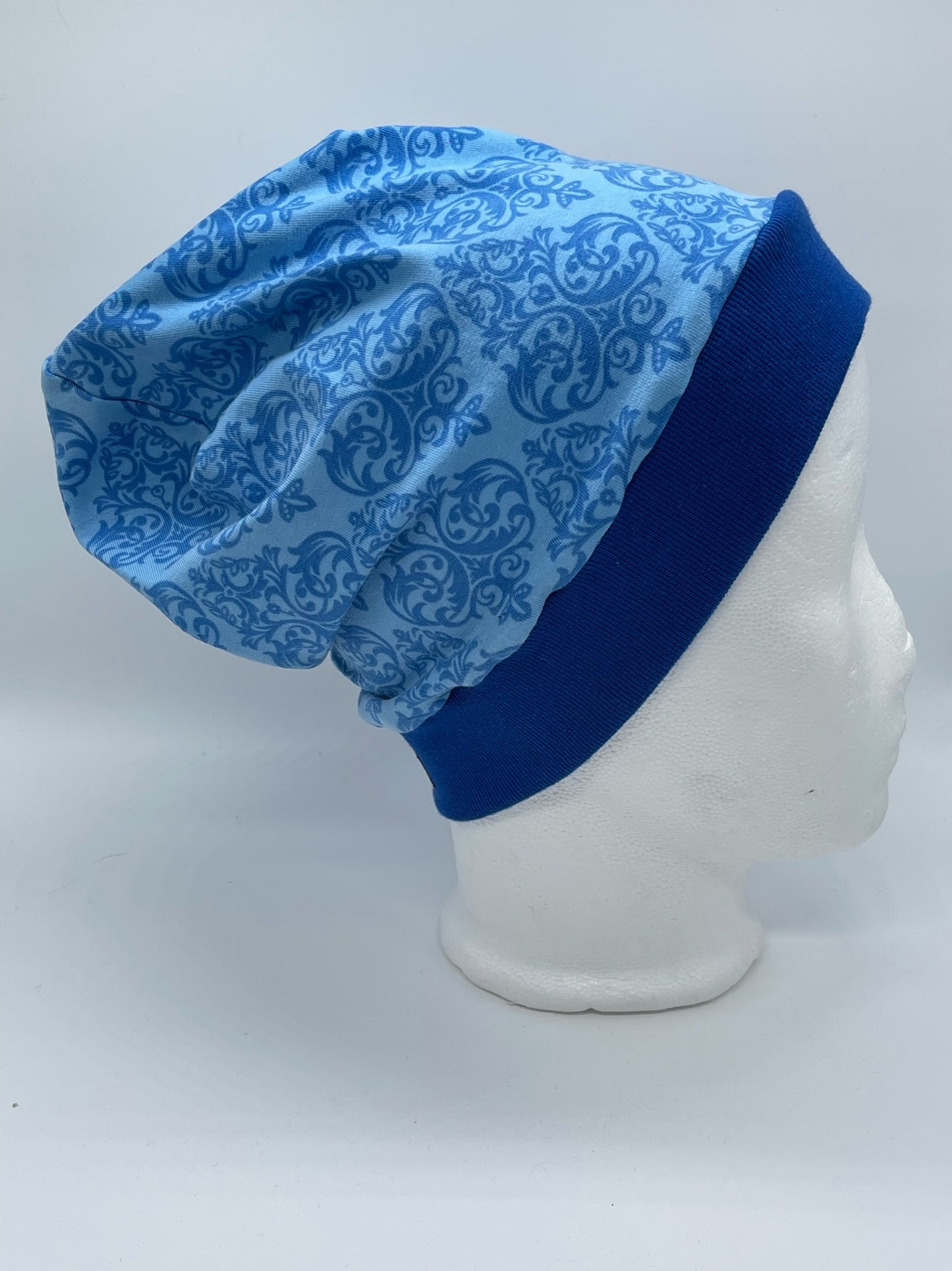 Beanie Ornamente blau