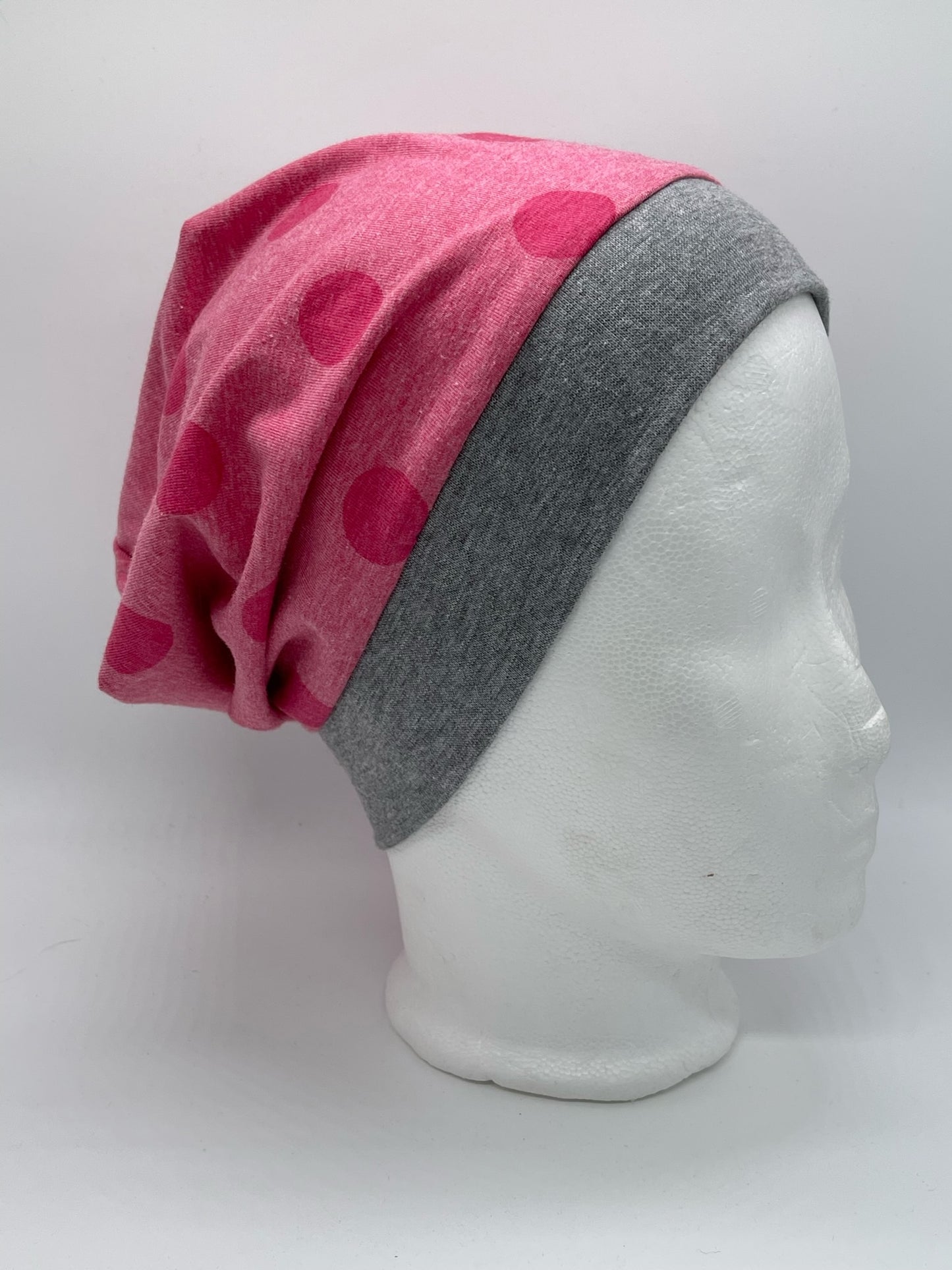 Beanie Punkte rosa