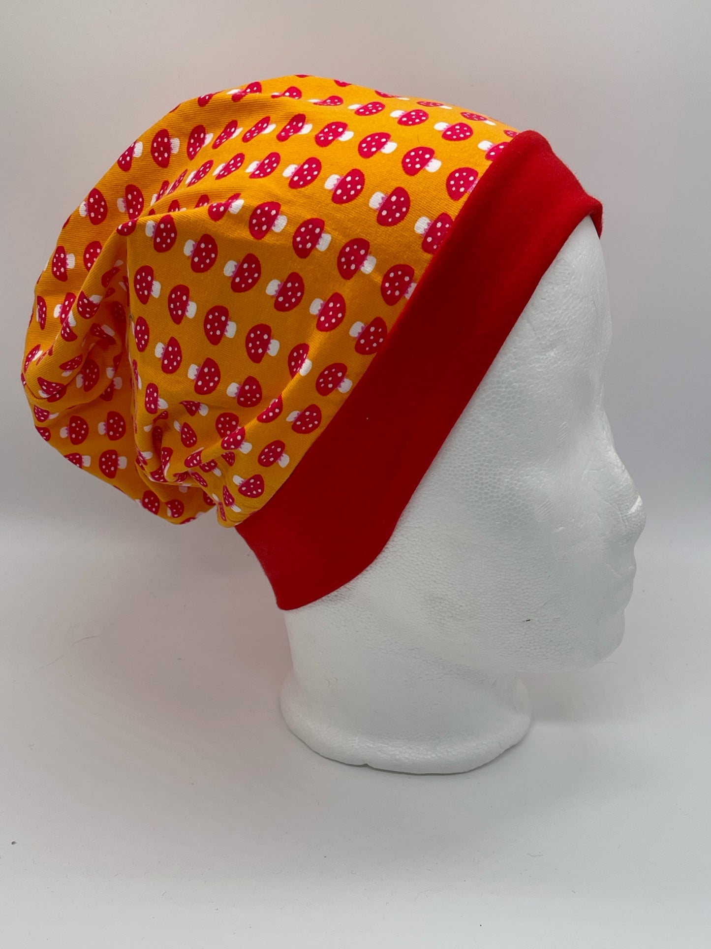 Beanie Pilze orange/rot