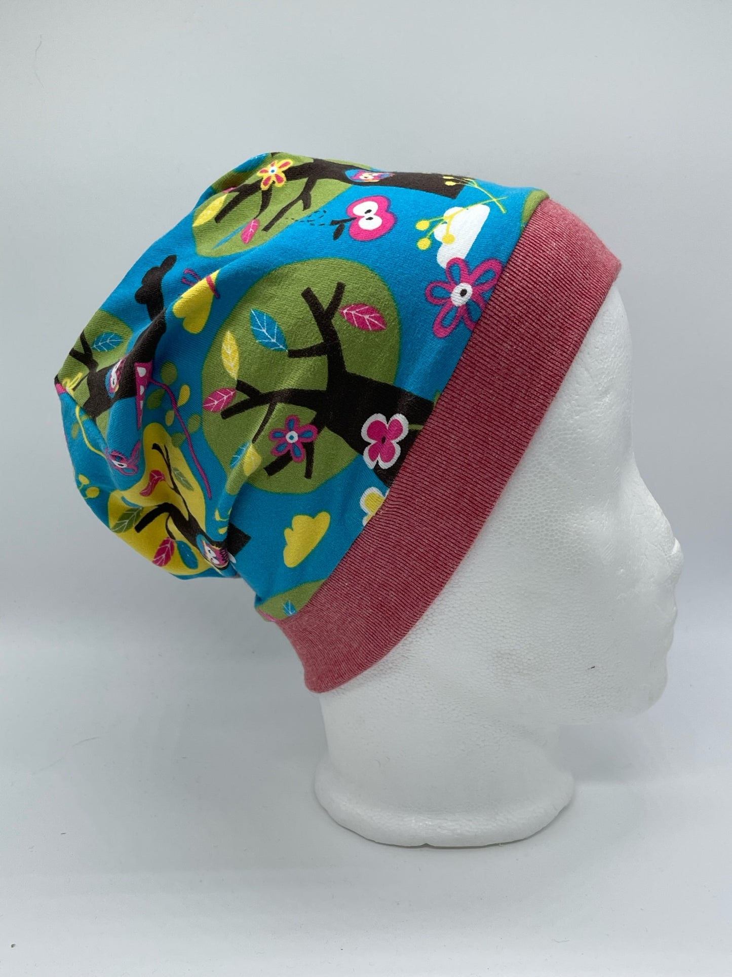 Beanie Eulen Park blau