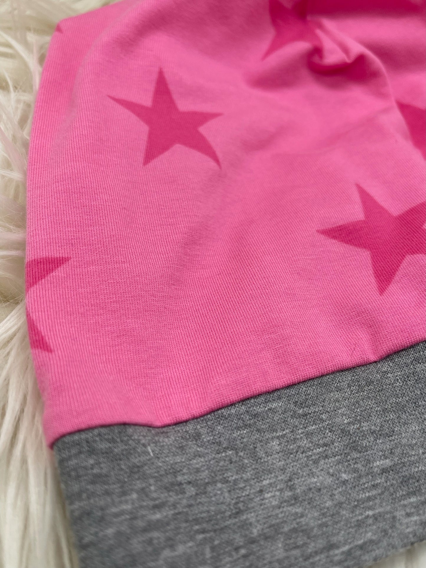 Beanie Sterne rosa