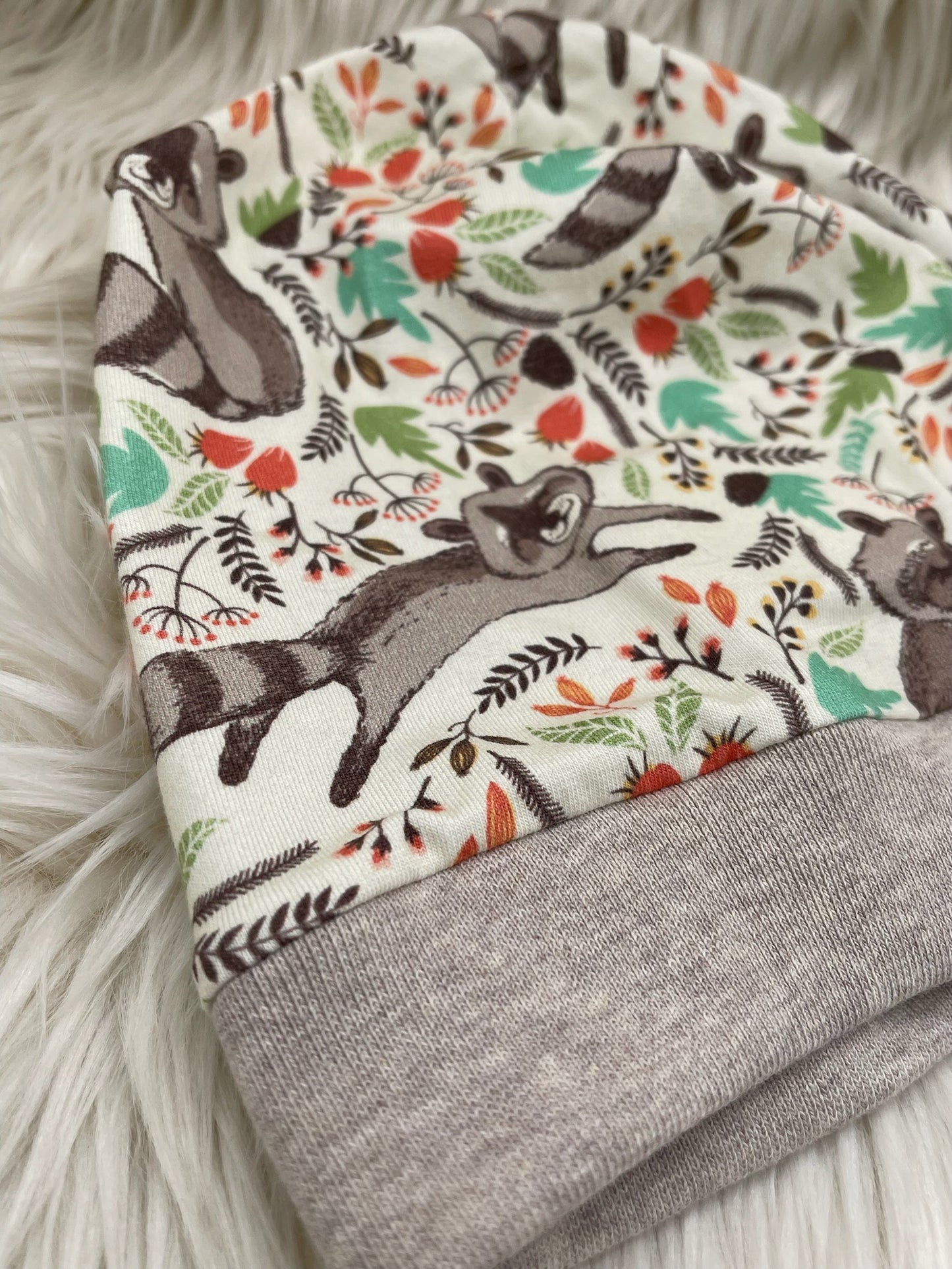 Beanie Waschbär beige