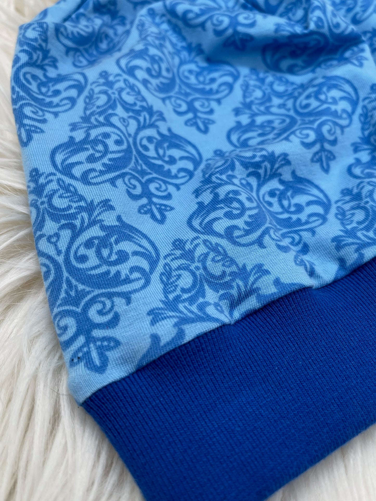 Beanie Ornamente blau