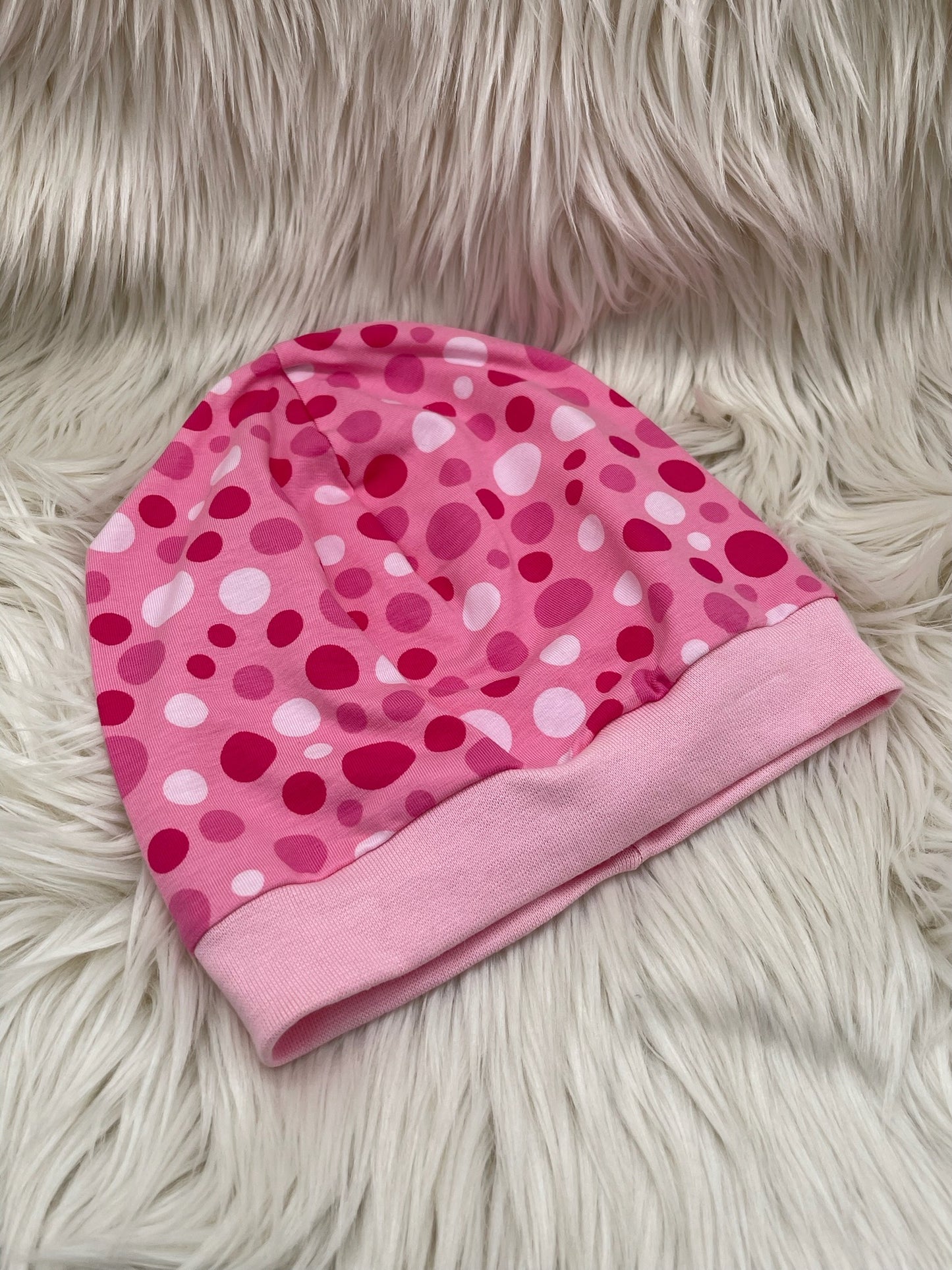 Beanie Punkte rosa
