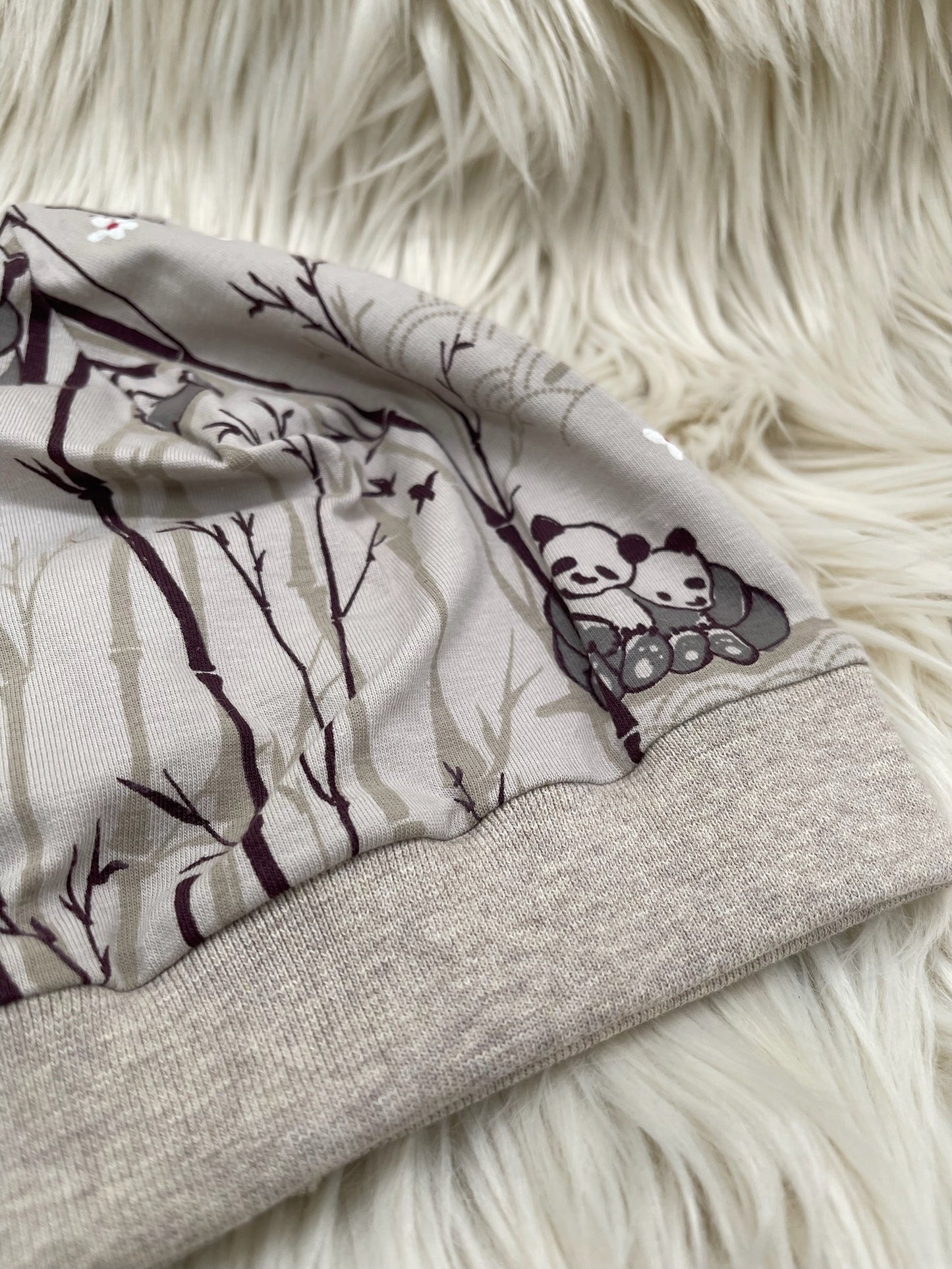 Beanie Pandabär beige