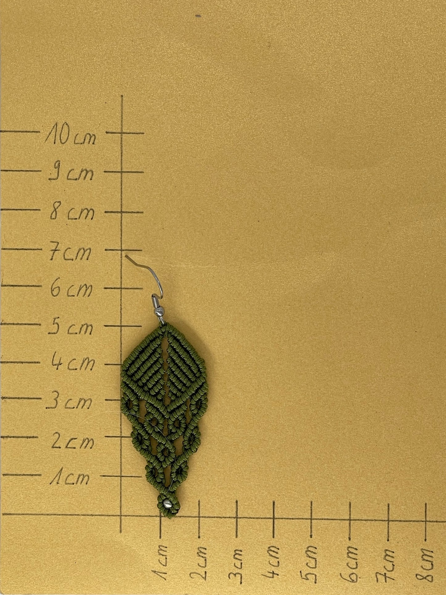 Einzigartiger Makramee Ohrhänger Ohrring Boho Hippie Schmuck Perlen Ornament (1 Paar)