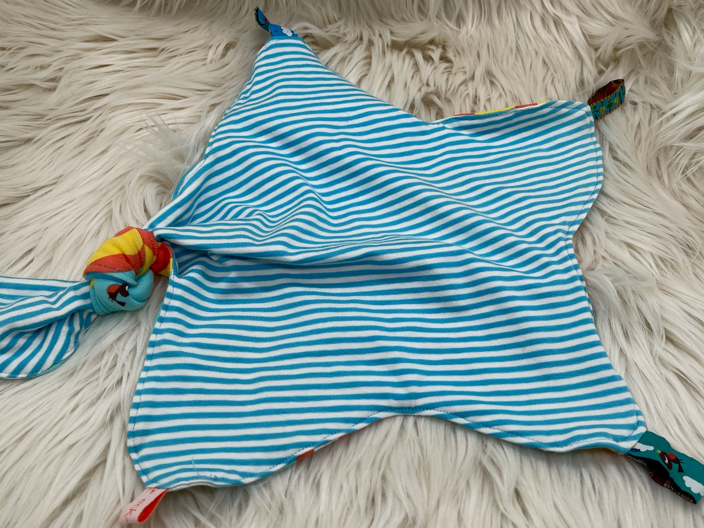 Schmusetuch Ballonfahrt blau