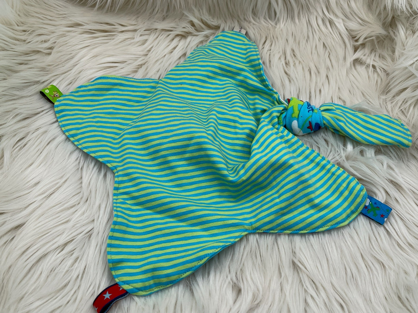 Schmusetuch Flugzeuge blau