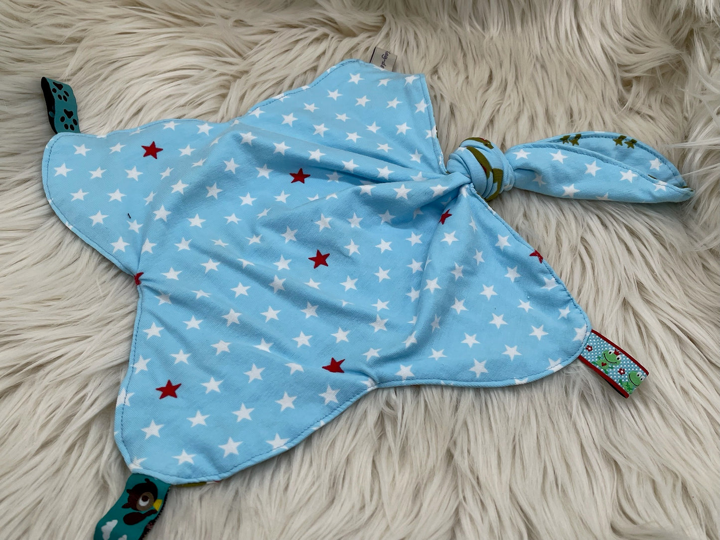 Schmusetuch Krokodil blau