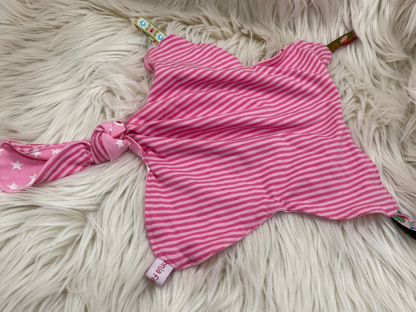 Schmusetuch Sterne rosa