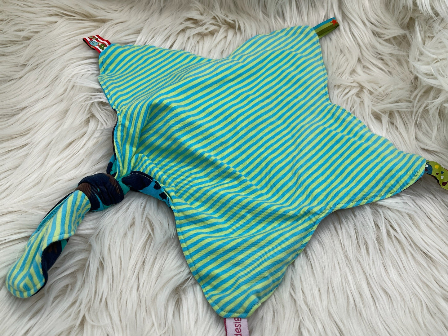 Schmusetuch Dino blau