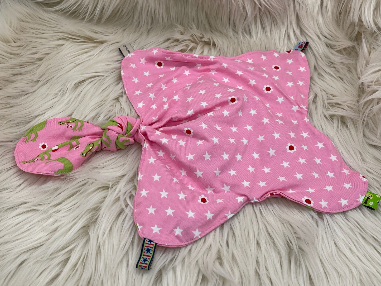 Schmusetuch Krokodil rosa