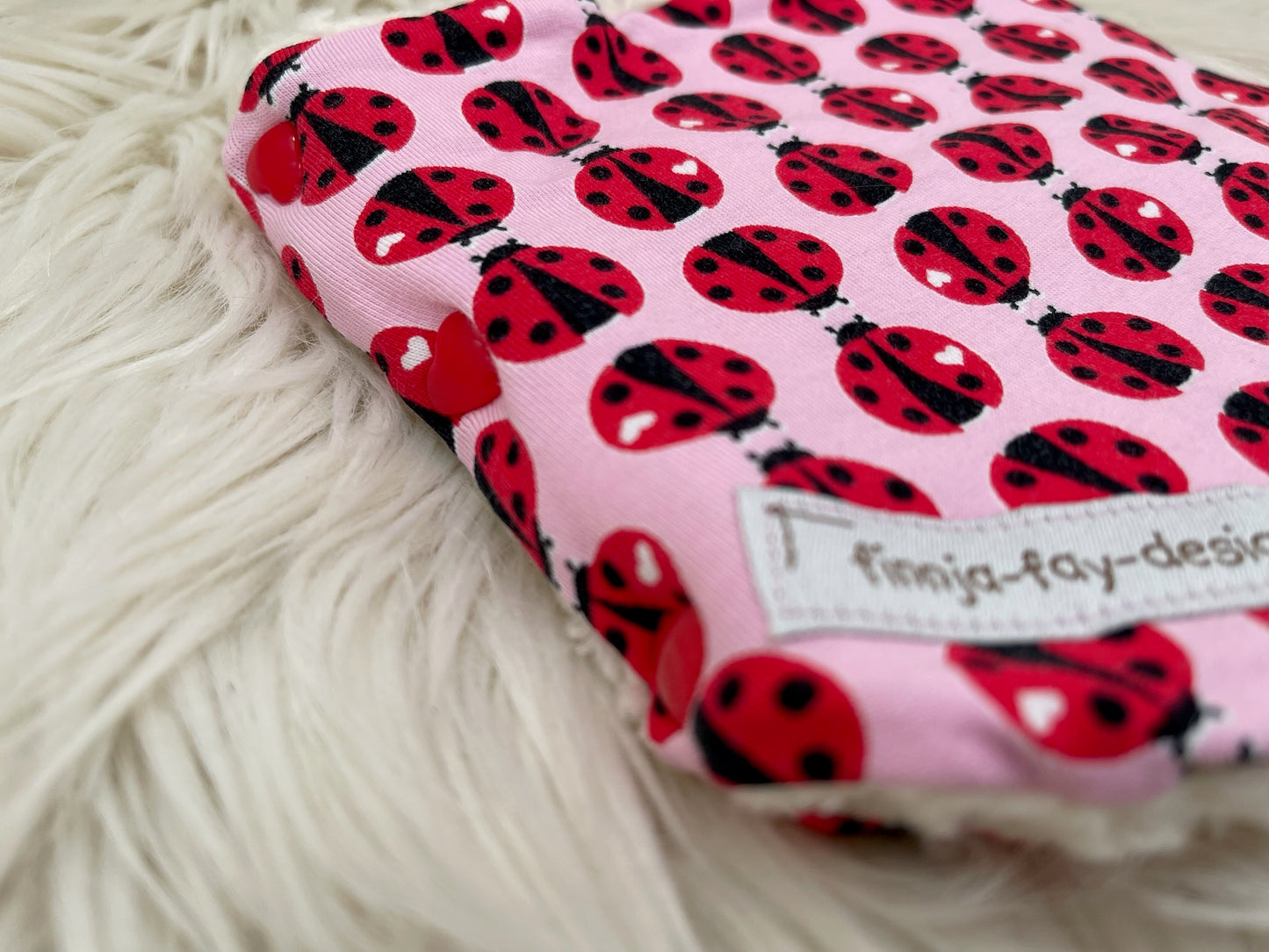 Halssocke Halsloop Maikäfer rosa/rot KU 38/43