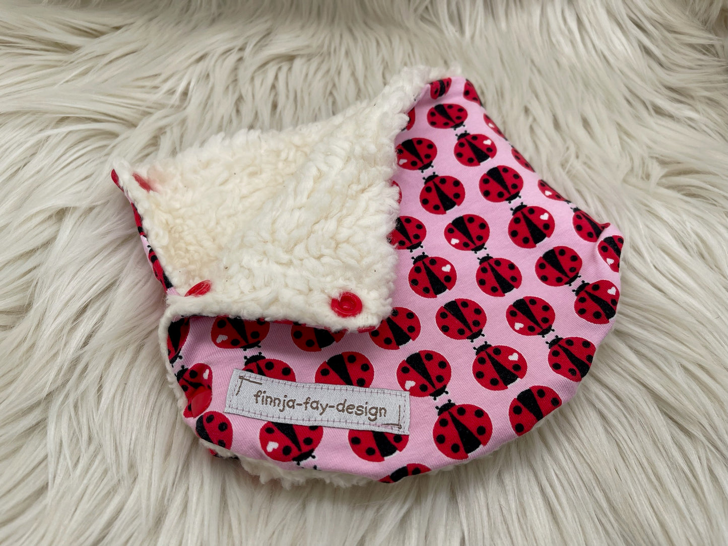 Halssocke Halsloop Maikäfer rosa/rot KU 38/43