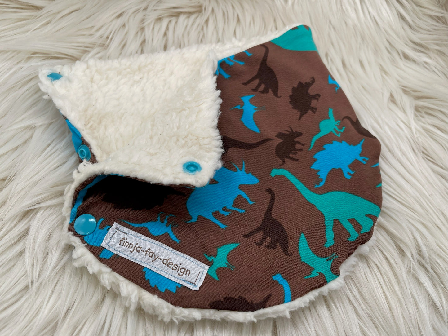 Halssocke Halsloop Dino braun