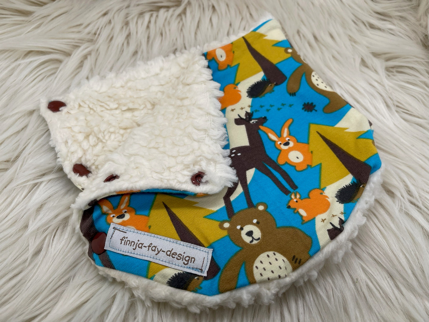 Halssocke Halsloop Wald Freunde blau/braun