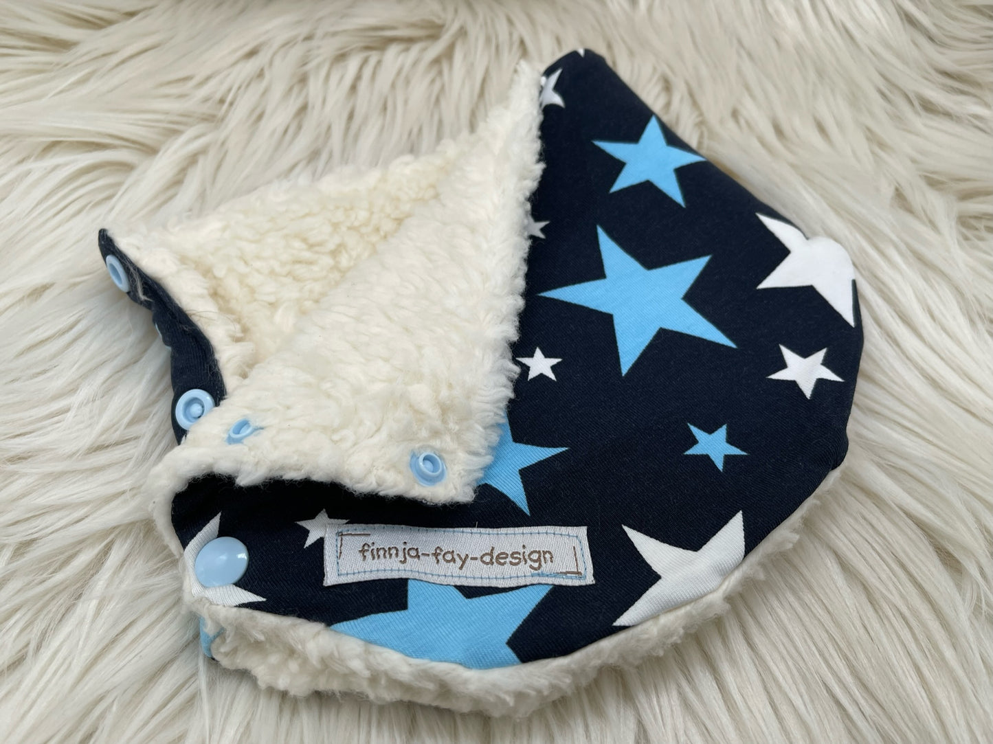 Halssocke Halsloop Sterne blau