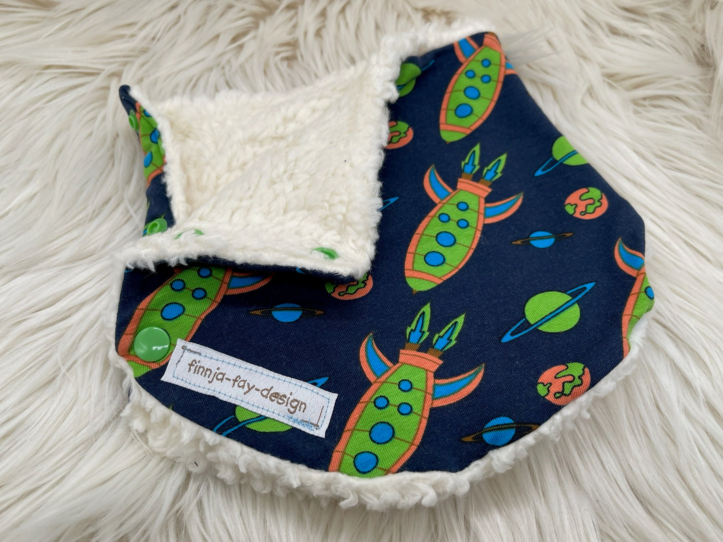 Halssocke Halsloop Rakete blau/grün KU 44/48