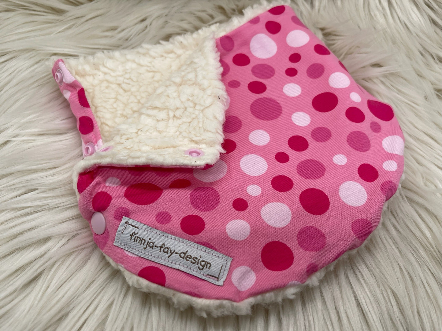 Halssocke Halsloop Punkte rosa KU 44/48