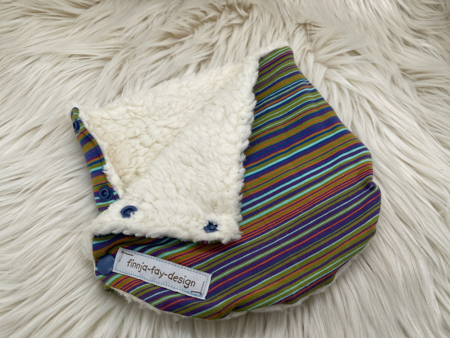 Halssocke Halsloop grün/blau gestreift KU 38/43 44/48