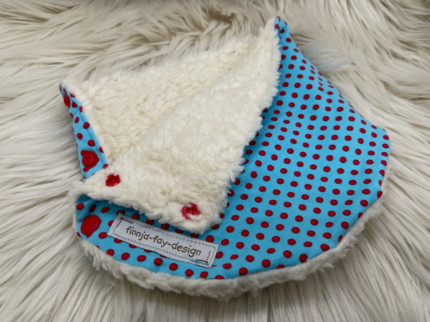 Halssocke Halsloop Punkte rot/blau KU 38/43 44/48