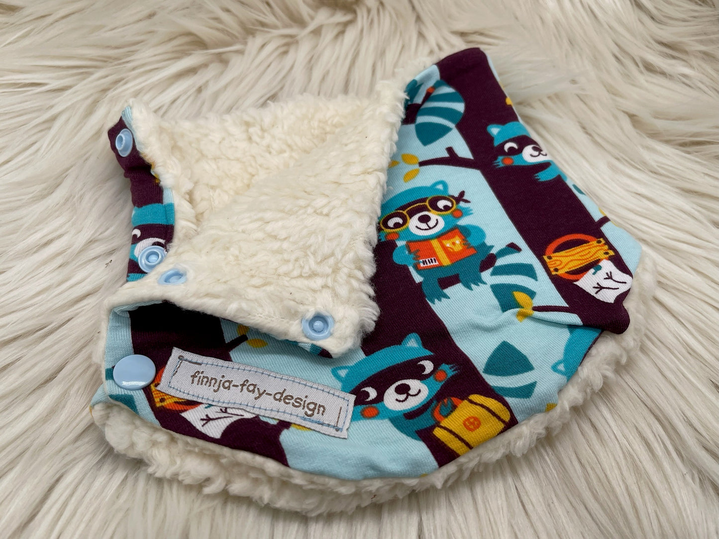 Halssocke Halsloop Waschbär blau KU 38/43