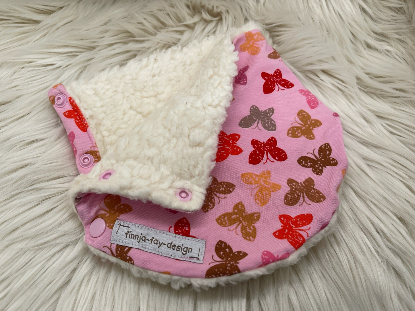 Halssocke Halsloop Schmetterling rosa KU 38/43 44/48