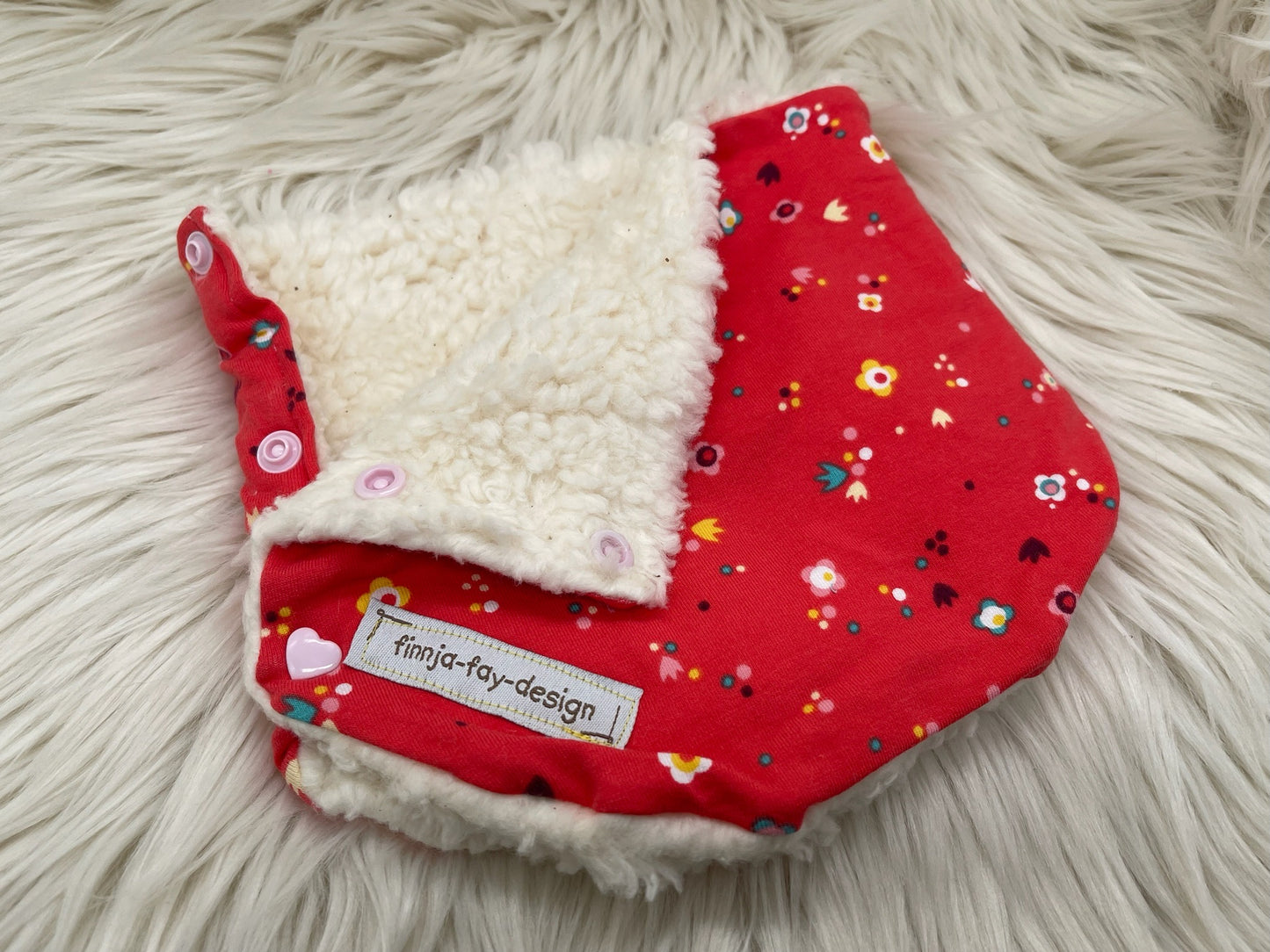 Halssocke Halsloop Blumen rot KU 38/43 44/48