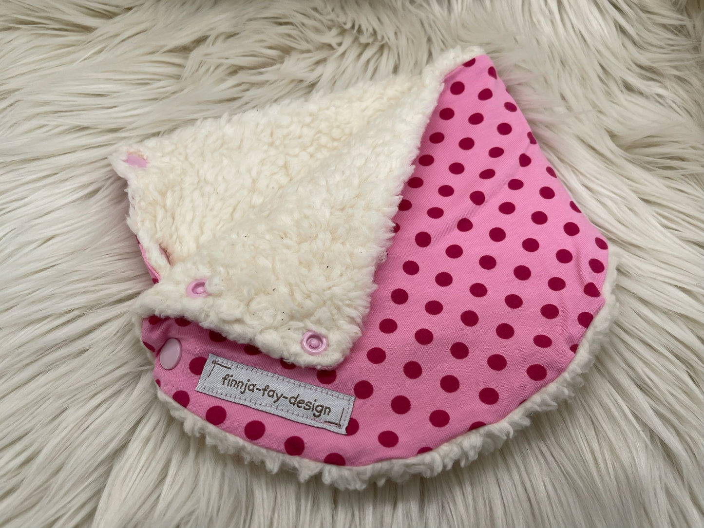 Halssocke Halsloop Punkte pink/rosa KU 38/43 44/48