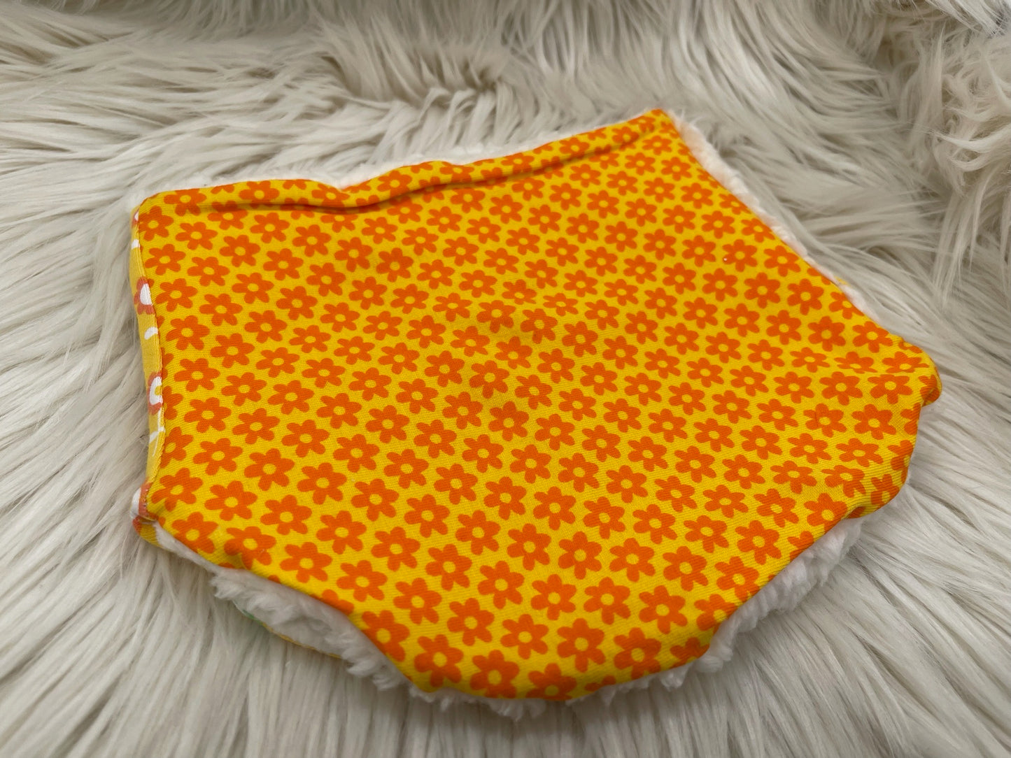 Halssocke Halsloop Blumen gelb KU 49/53 54/58