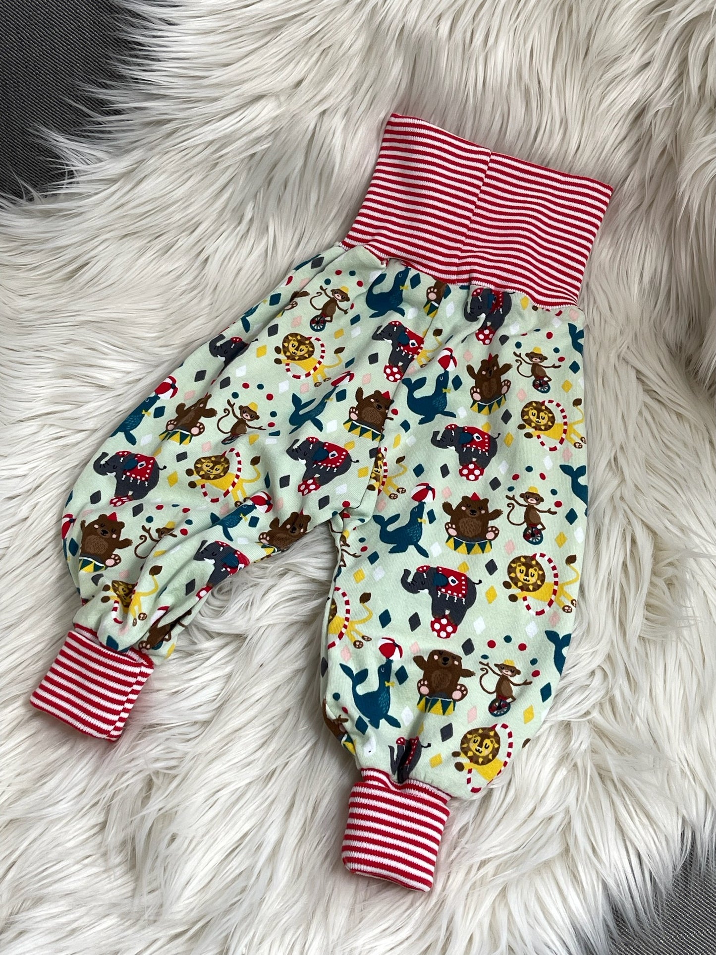 Pumphose Zirkus grün Gr. 74