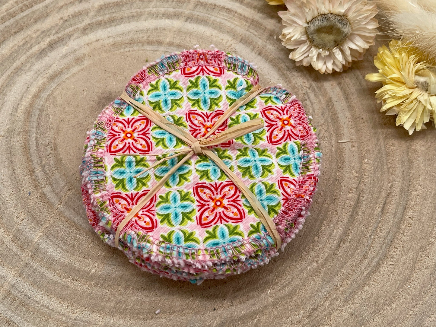 5 waschbare Abschminkpads rosa