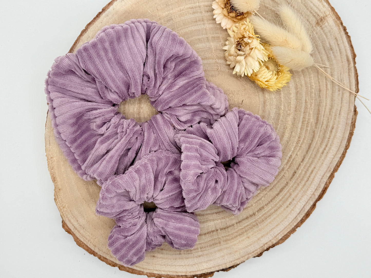 Soft Cord Scrunchie Haargummi uni lila